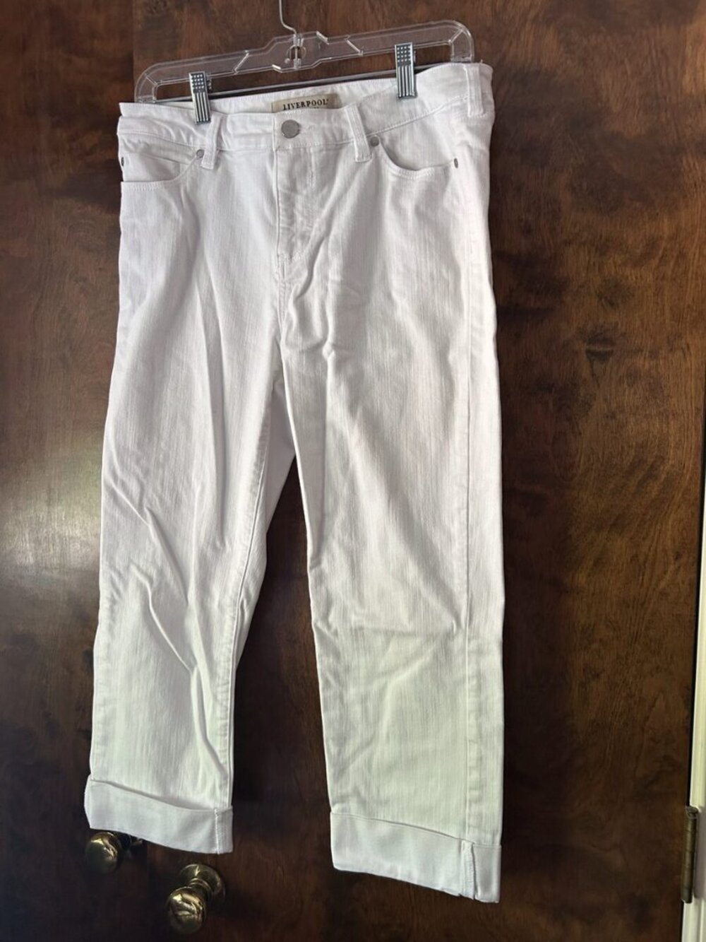 Liverpool Los Angeles White Cropped Skinny Jeans, Size 30/10
